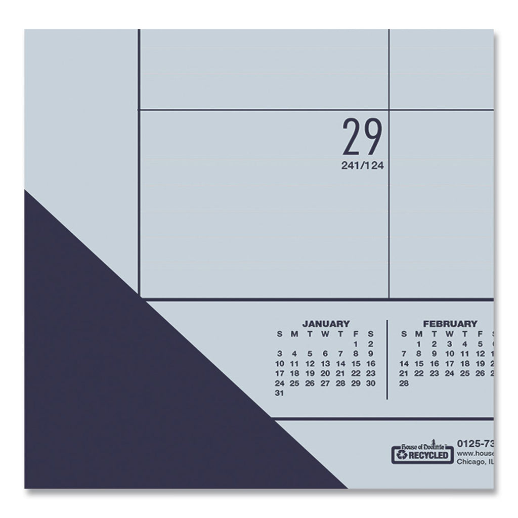 EcoTones Recycled Academic Desk Pad Calendar, 18.5 x 13, Orchid Sheets, Cordovan Corners, 12-Month (Aug-July): 2023-2024