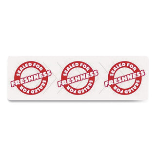 Tamper Seal Label, 1.88 x 6, Red/White, 500/Roll, 4 Rolls/Carton