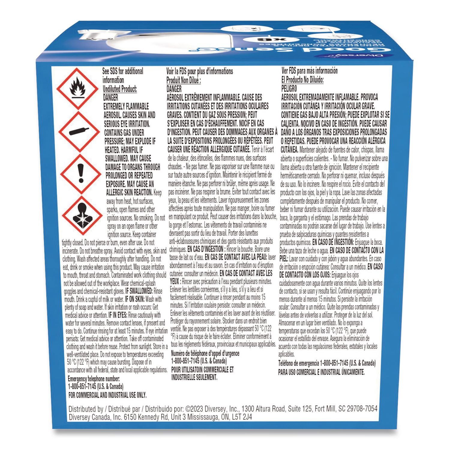 Good Sense Automatic Spray System, Fresh Scent, Yellow, 0.67 oz Cartridge, 12/Carton