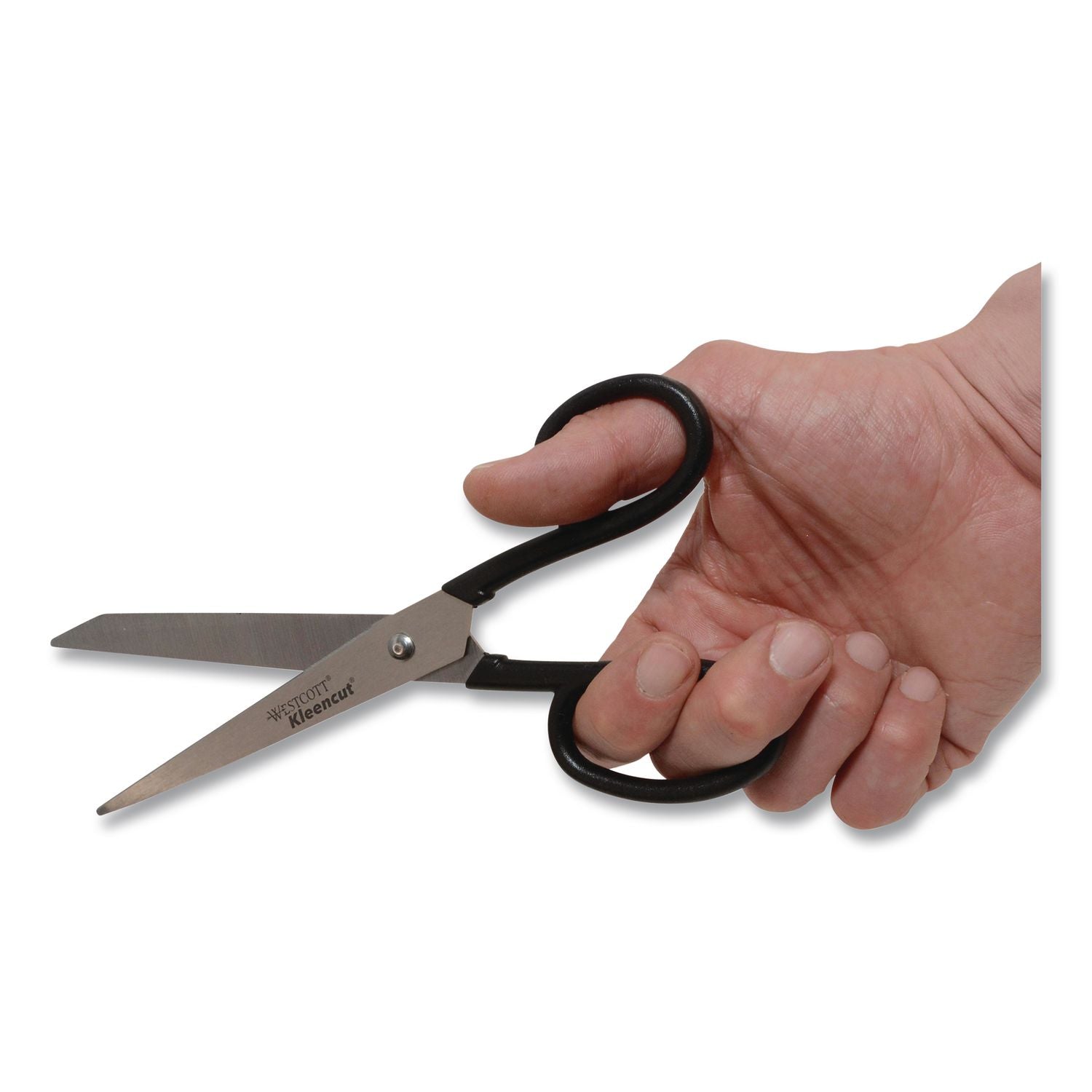Kleencut Stainless Steel Shears, 8" Long, 3.75" Cut Length, Black Straight Handle