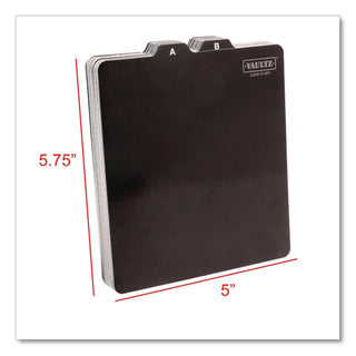 A-Z CD File Guides, 1/3-Cut Top Tab, A to Z, 5 x 5.75, Black, 26/Set