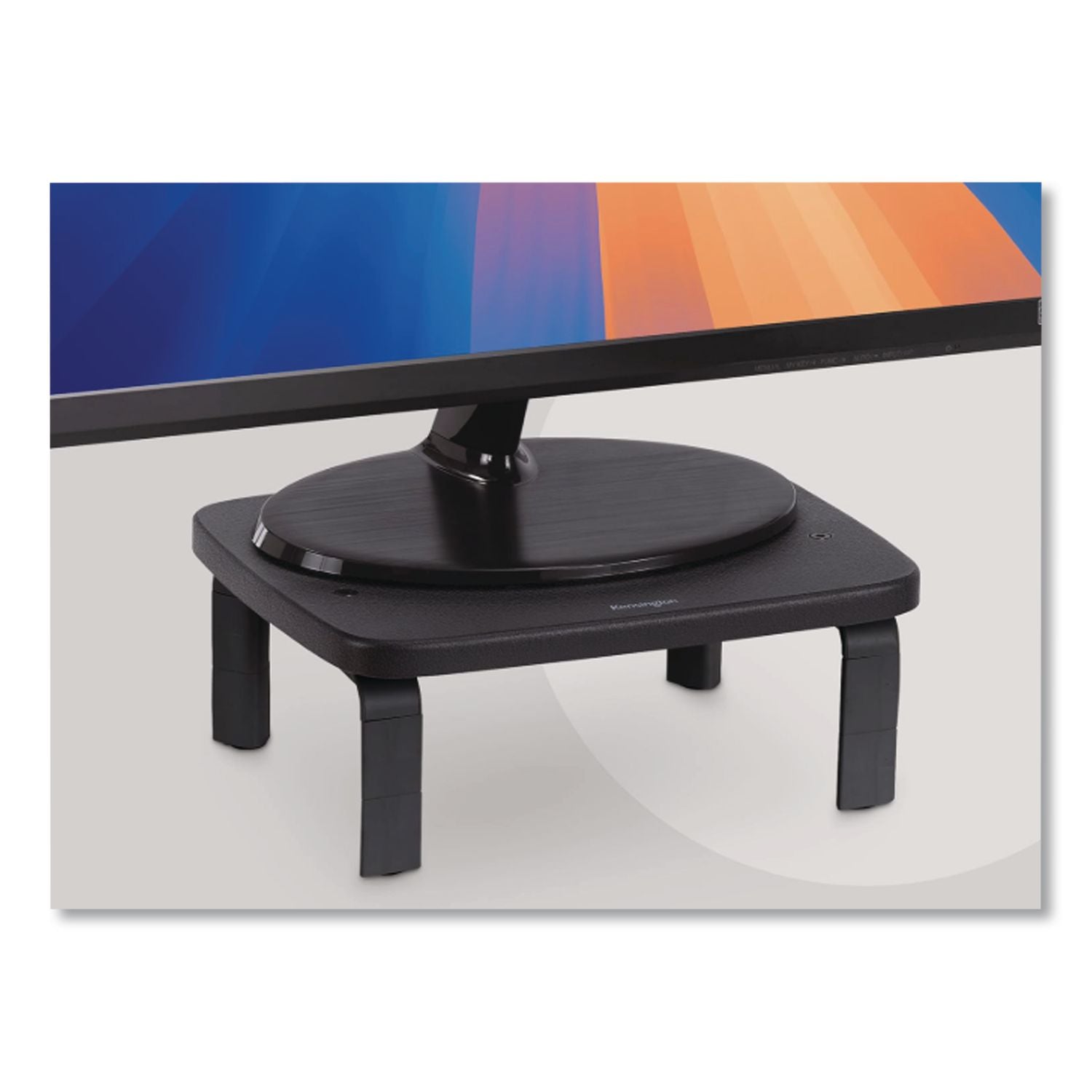 SmartFit Monitor Stands, 12.25" x 2.25" x 1.75" to 4.75", Black, Supports 40 lbs