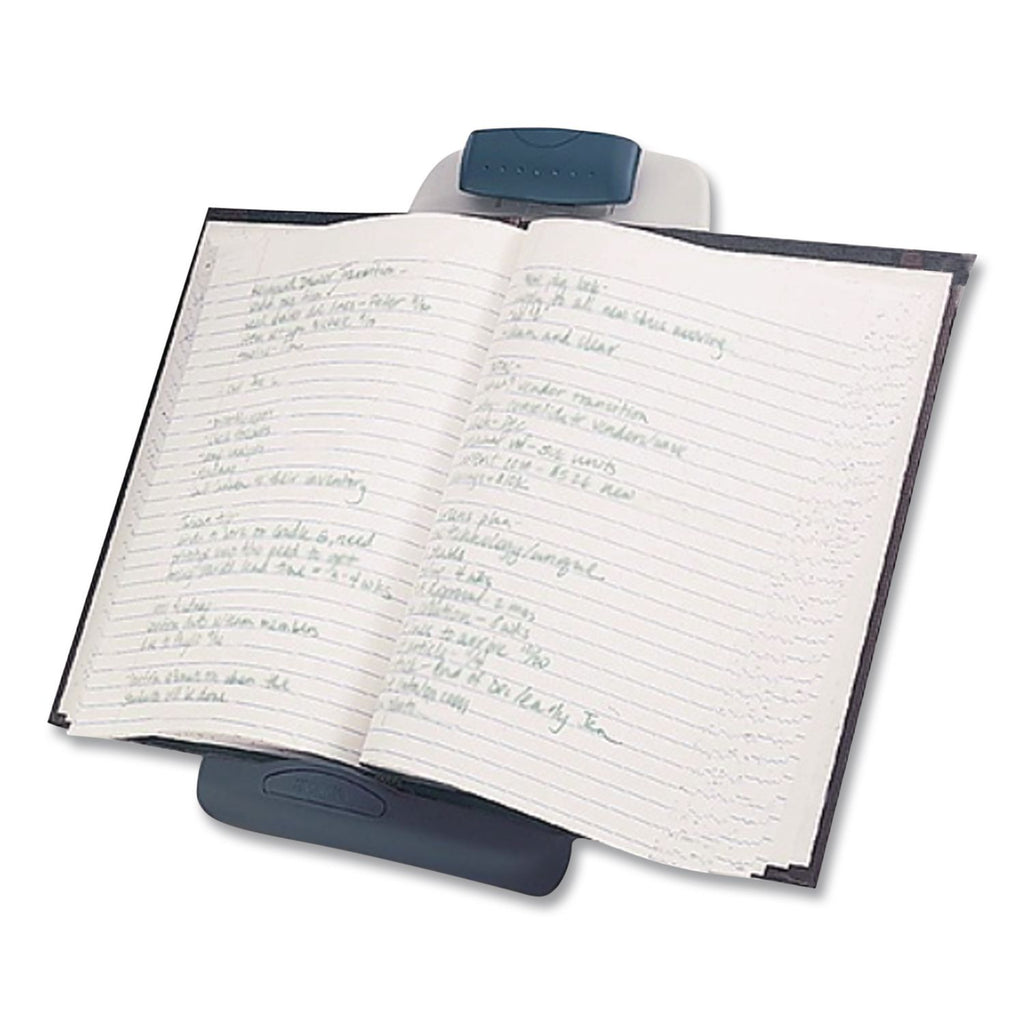 InSight Adjustable Book Copyholder, 50 Sheet Capacity, Metal, Midnight Blue/Gray