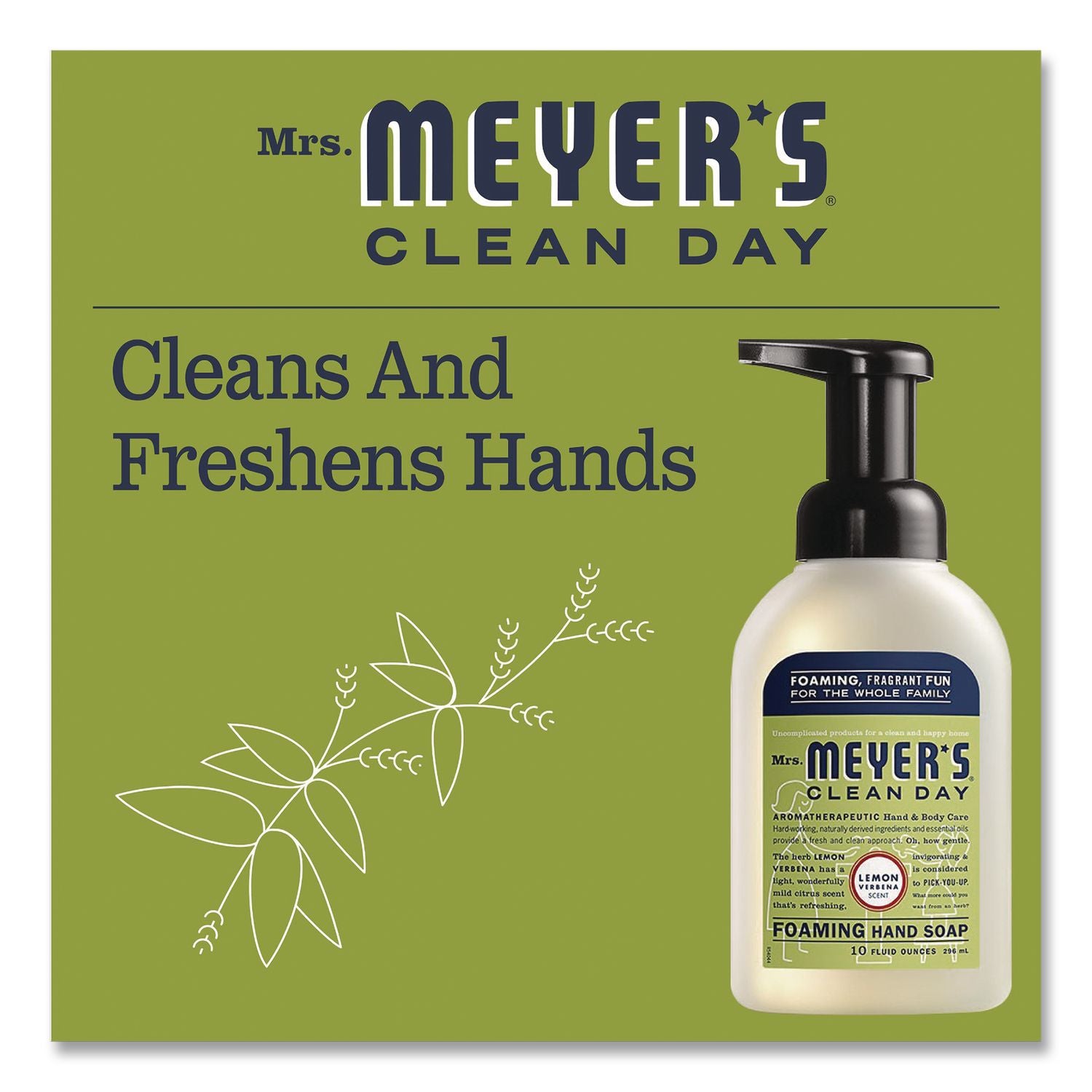 Foaming Hand Soap, Lemon Verbena, 10 oz, 6/Carton