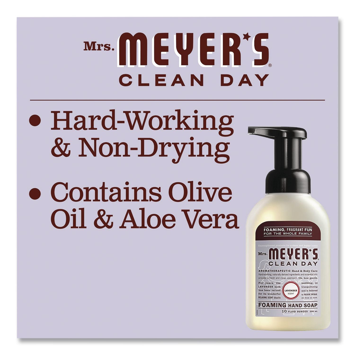 Foaming Hand Soap, Lavender, 10 oz, 6/Carton