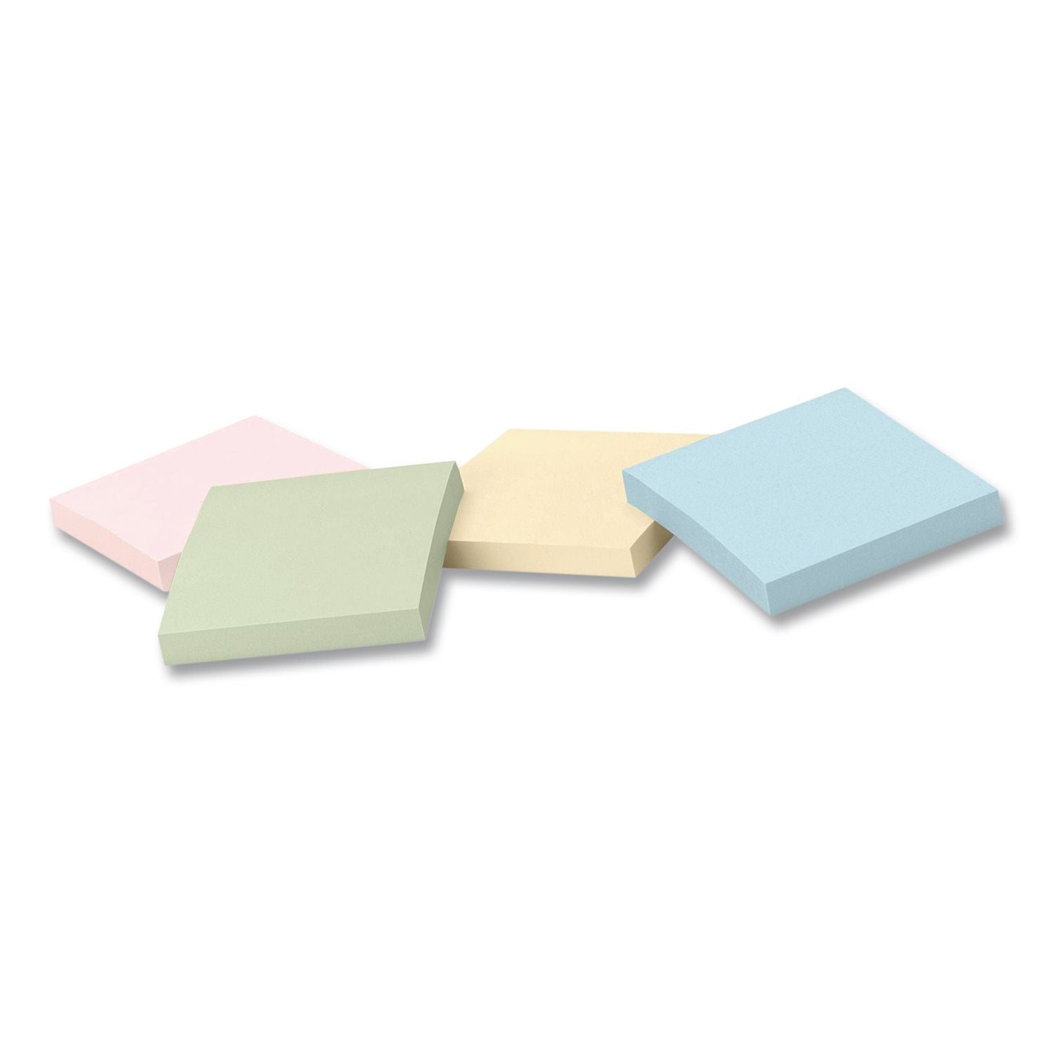Self-Stick Notes, 3" x 3", Assorted Pastel Colors, 100 Sheets/Pad, 12 Pads/Pack