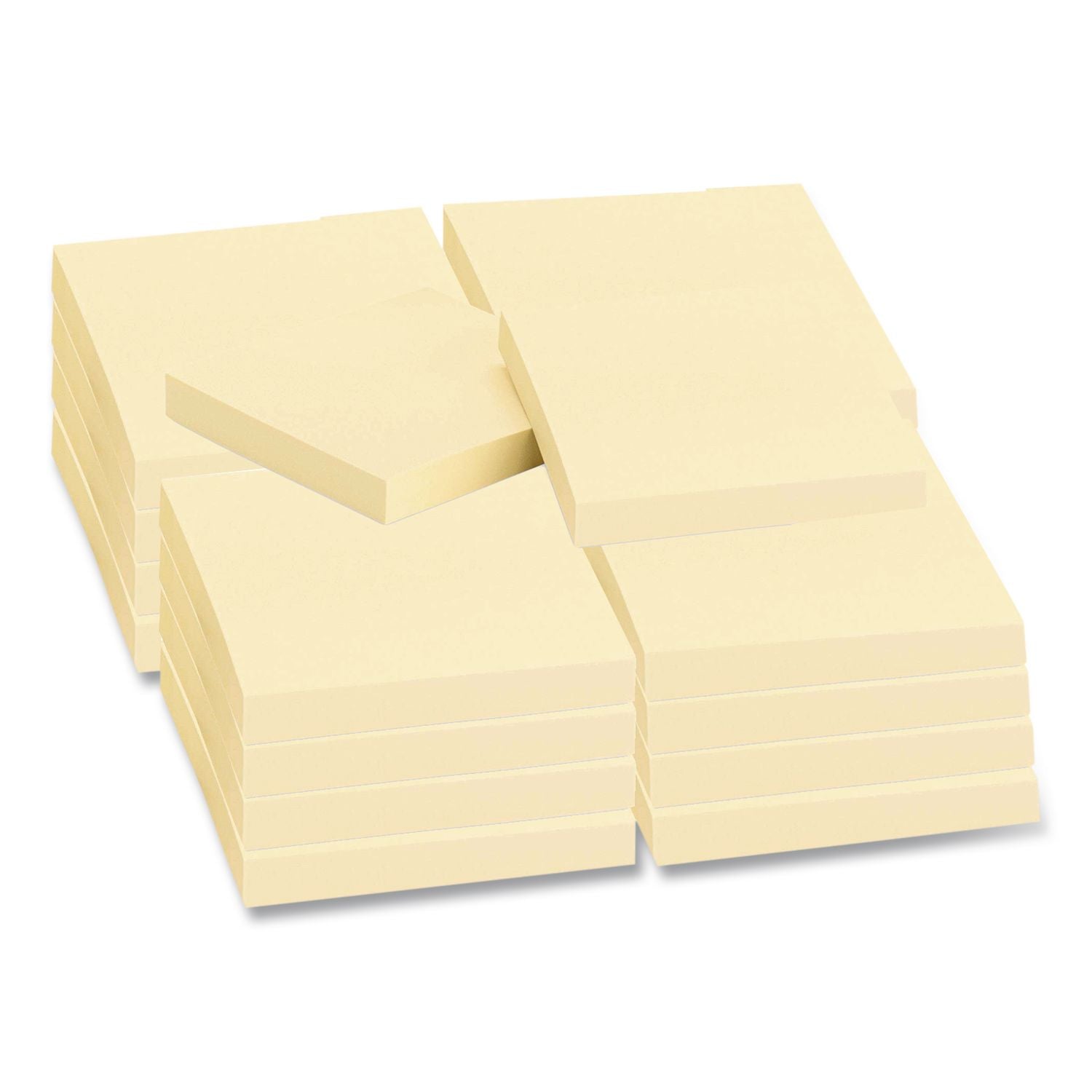Self-Stick Notes, 3" x 3", Yellow, 100 Sheets/Pad, 18 Pads/Pack