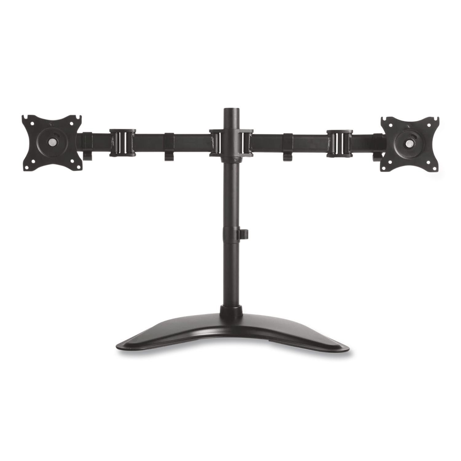 Dual Monitor Articulating Desktop Stand, For 13" to 27" Monitors, 32" x 13" x 17.5", Black, Supports 18 lb