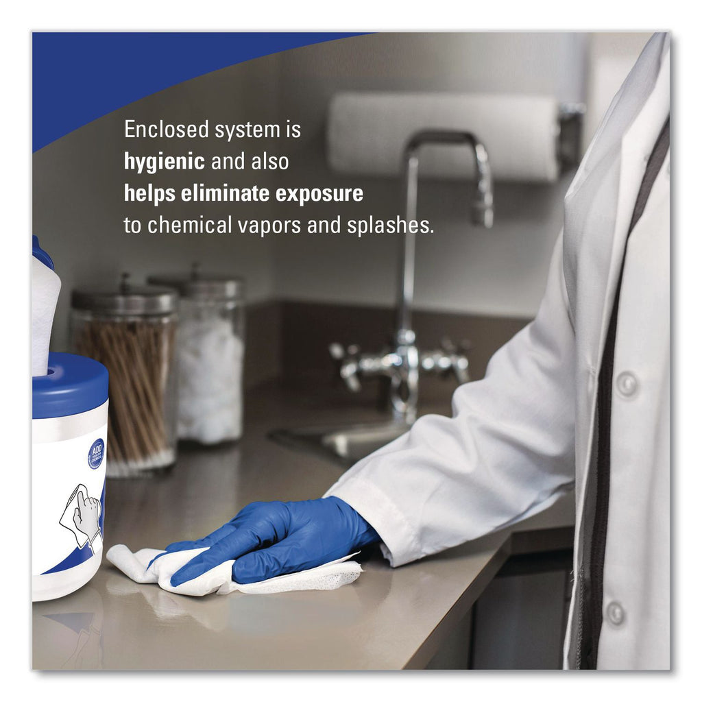 WetTask System Prep Wipers for Bleach/Disinfectants/Sanitizers Hygienic Enclosed System Refills, w/Canister, 55/Rl,12 Roll/Ct