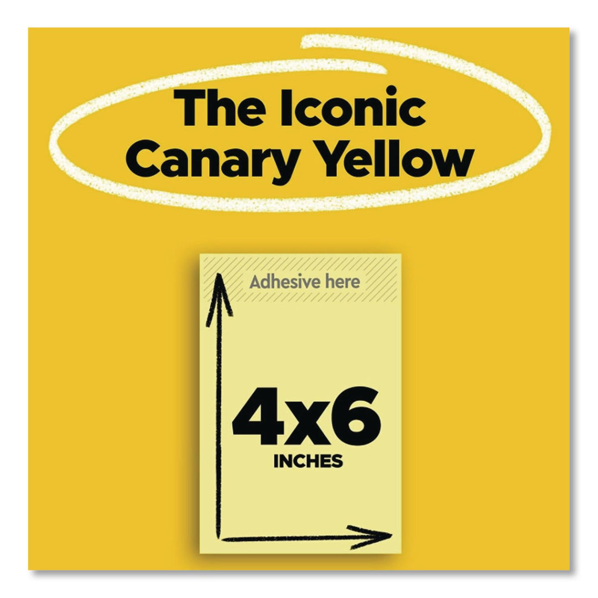 Original Pads in Canary Yellow, 4" x 6", 100 Sheets/Pad, 12 Pads/Pack