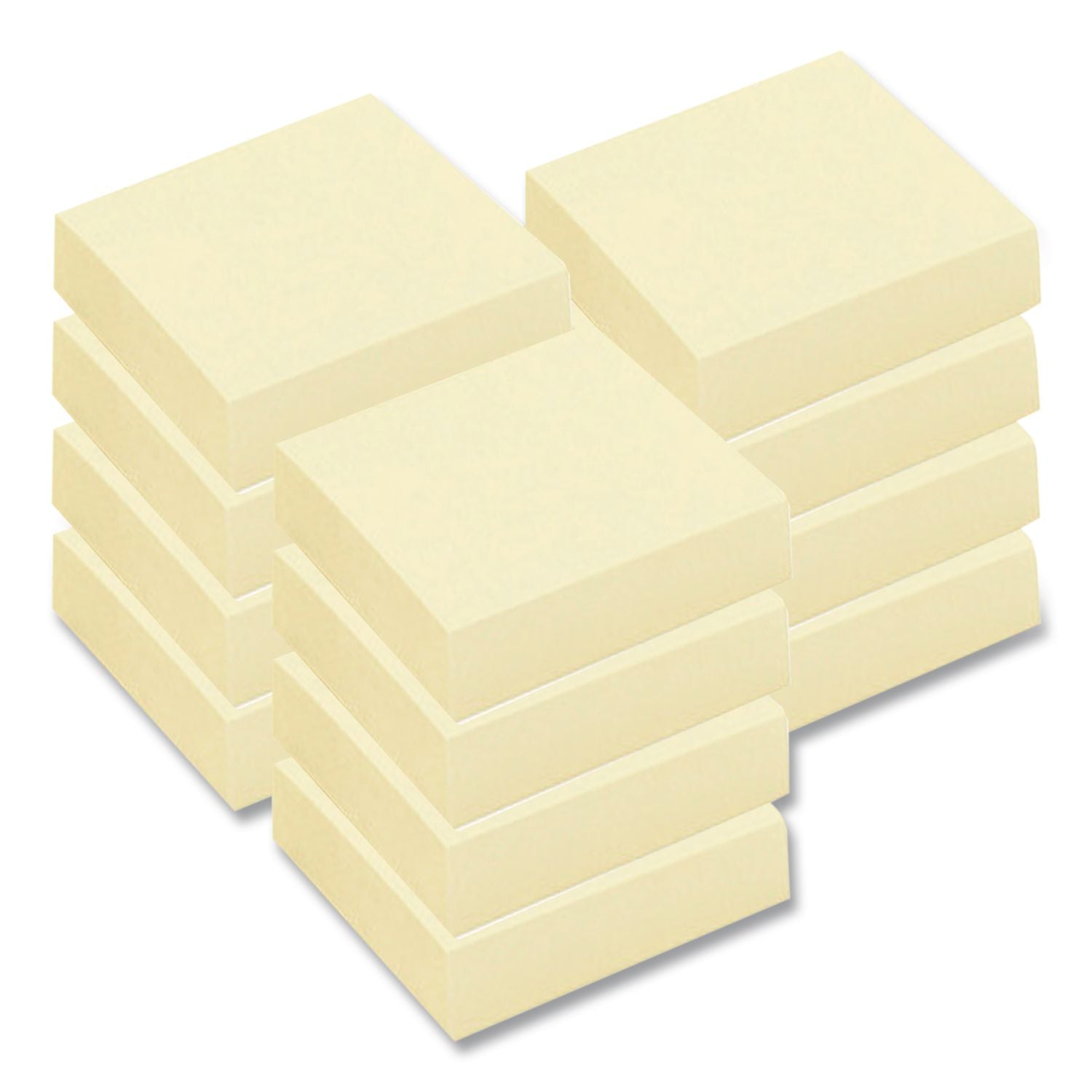 Self-Stick Notes, 3" x 3", Yellow, 100 Sheets/Pad, 12 Pads/Pack