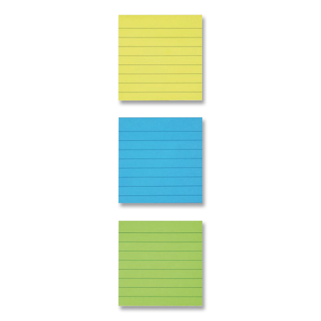 Original Pads in Floral Fantasy Collection Colors, Note Ruled, 4" x 4", 200 Sheets/Pad, 3 Pads/Pack