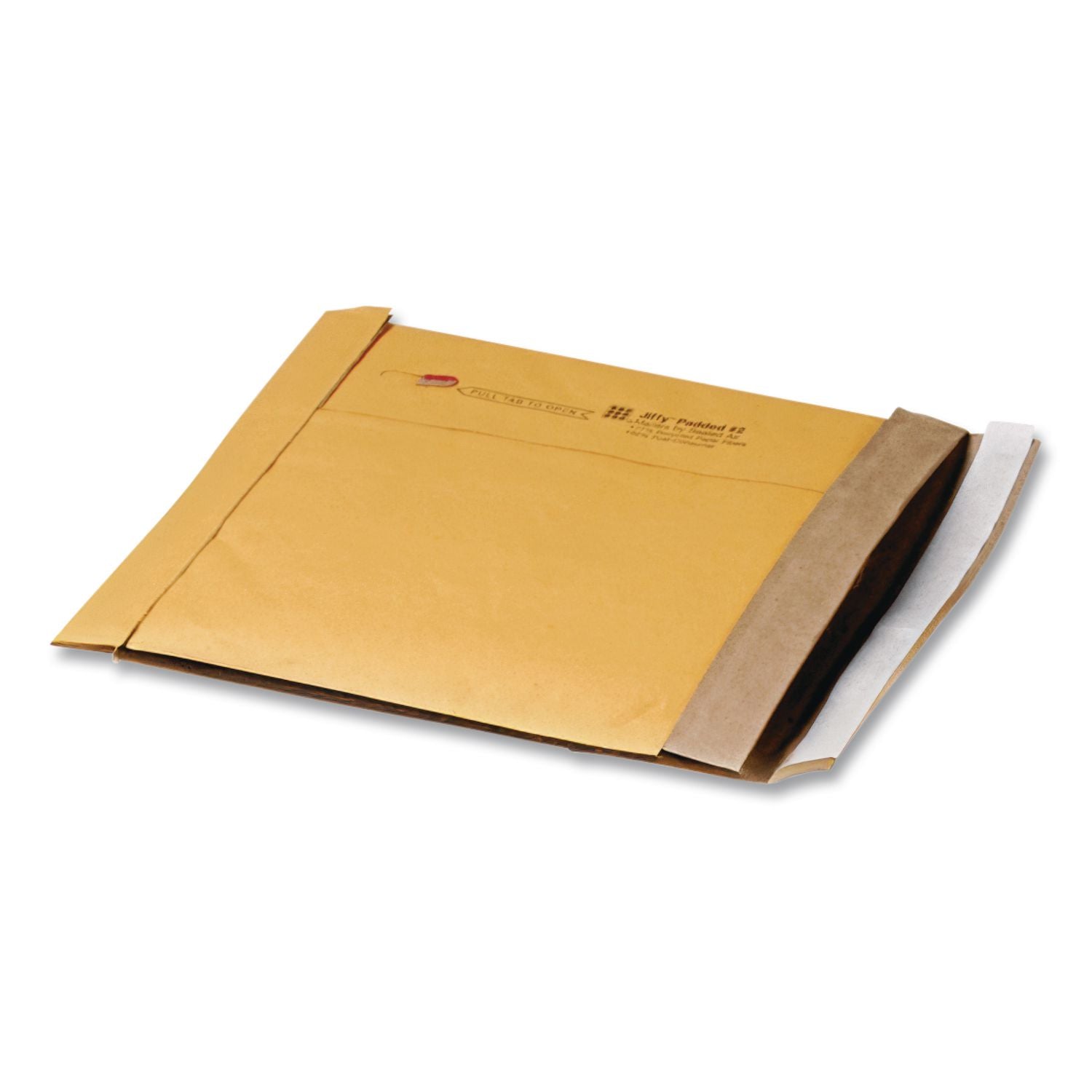 Jiffy Padded Mailer, #2, Paper Padding, Self-Adhesive Closure, 8.5 x 12, Natural Kraft, 100/Carton