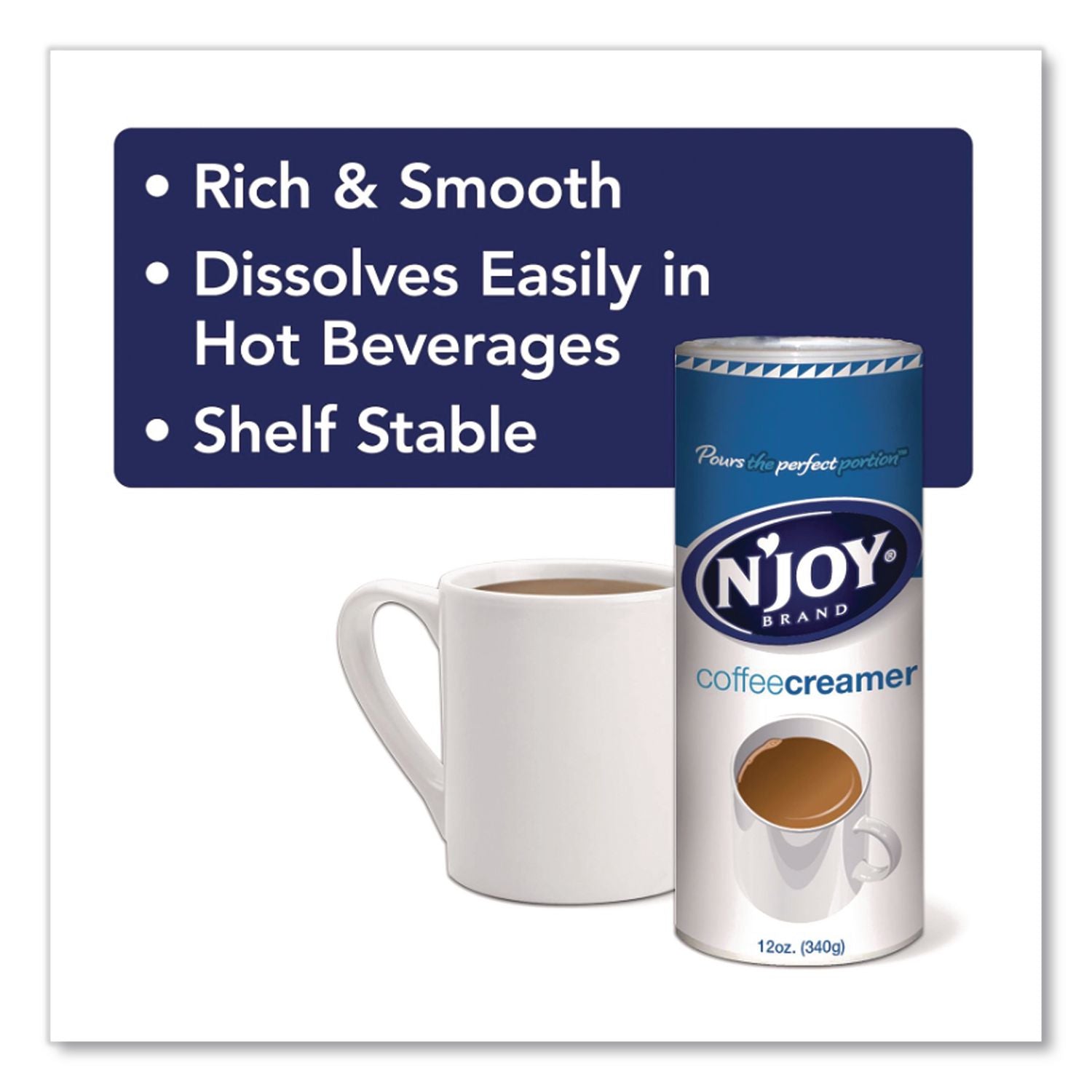 Non-Dairy Coffee Creamer, Original, 12 oz Canister