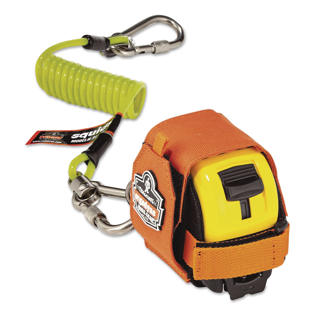 Squids 3190 Tape Measure Tethering Kit, 2 lb Max Working Capacity, 6.5" to 48" Long, Lime/Black, Ships in 1-3 Business Days