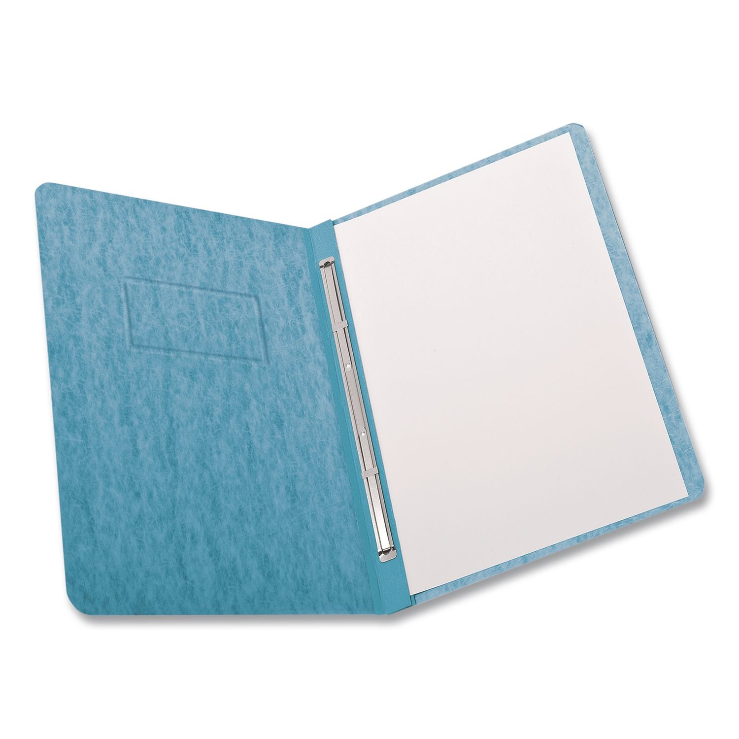 Heavyweight PressGuard and Pressboard Report Cover w/Reinforced Side Hinge, 2-Prong Fastener, 3" Cap, 8.5 x 11, Light Blue