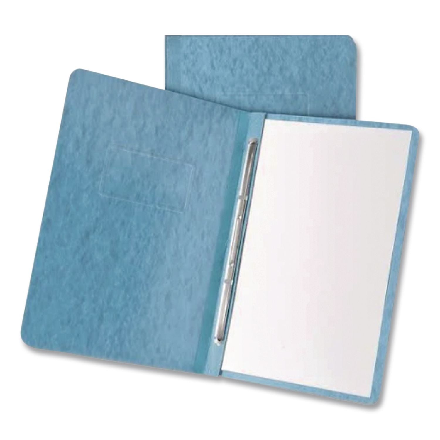 Heavyweight PressGuard and Pressboard Report Cover w/Reinforced Side Hinge, 2-Prong Fastener, 3" Cap, 8.5 x 11, Light Blue