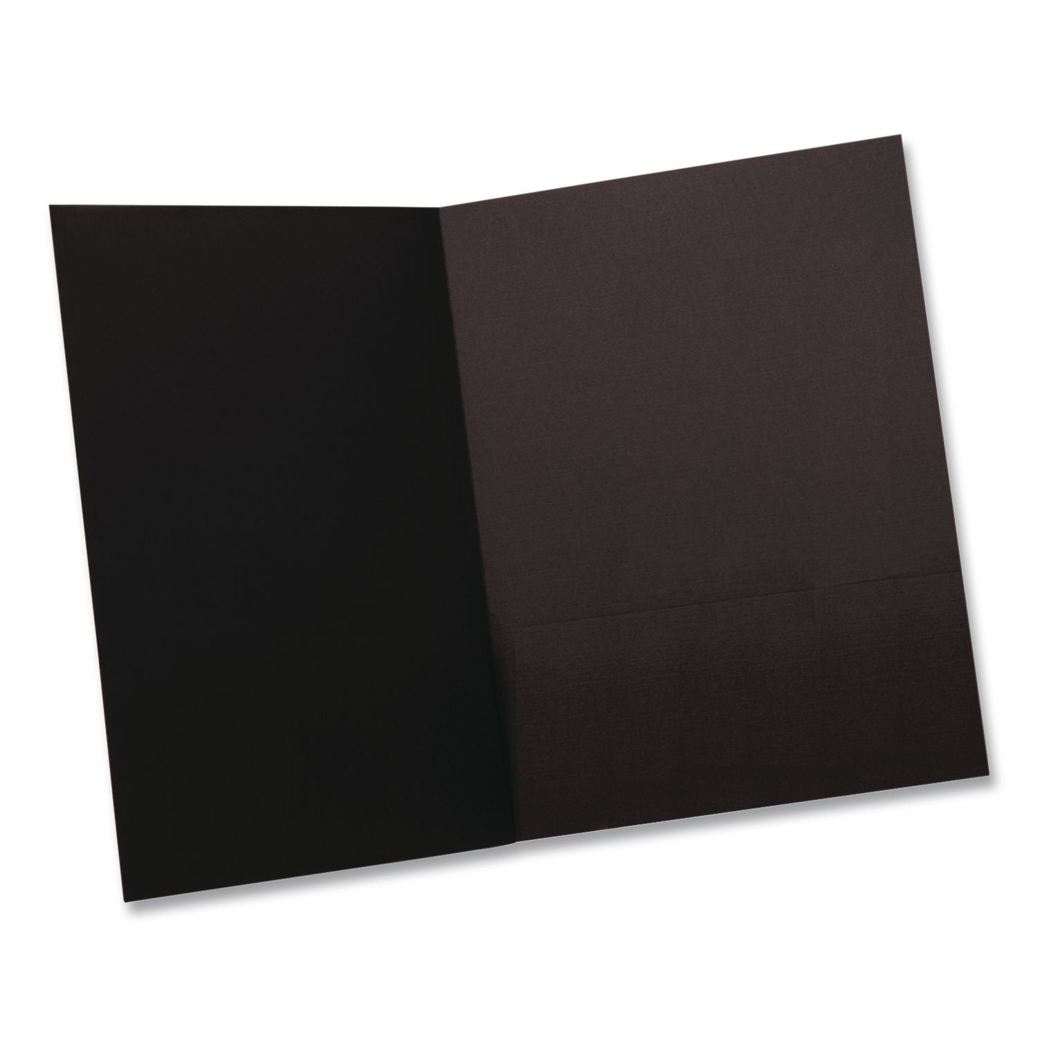 Monogram Series Business Portfolio, Premium Cover Stock, 0.5" Capacity, 11 x 8.5, Black w/Embossed Gold Foil Accents, 4/Pack