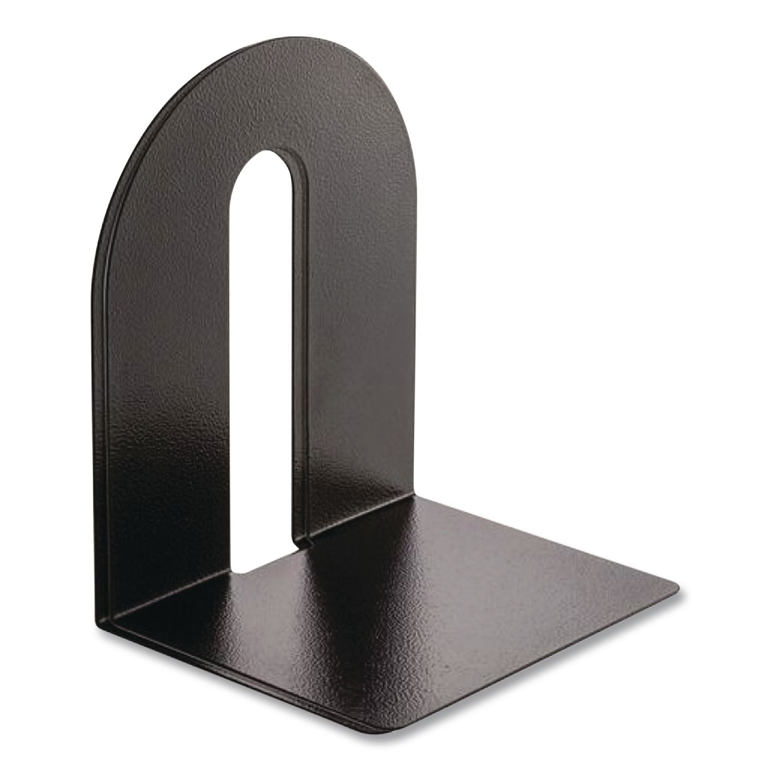 Heavy Duty Bookends, Nonskid, 8 x 8 x 10, Steel, Black, 1 Pair