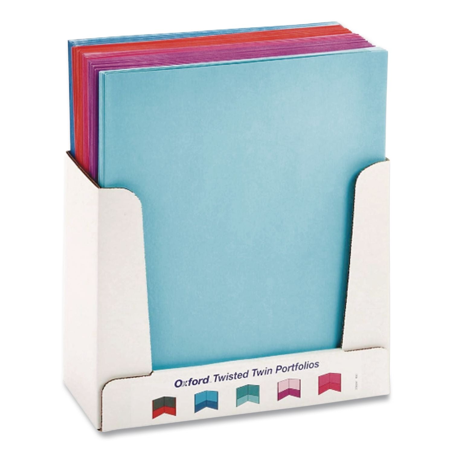 Twisted Twin Textured Pocket Folders, 100-Sheet Capacity, 11 x 8.5, Assorted Solid Colors, 10/Pack