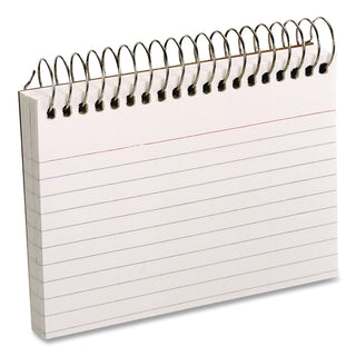 Spiral Index Cards, Ruled, 4 x 6, White, 50/Pack
