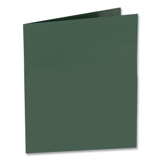 Two-Pocket Laminated Folder, 100-Sheet Capacity, 11 x 8.5, Metallic Teal, 25/Box