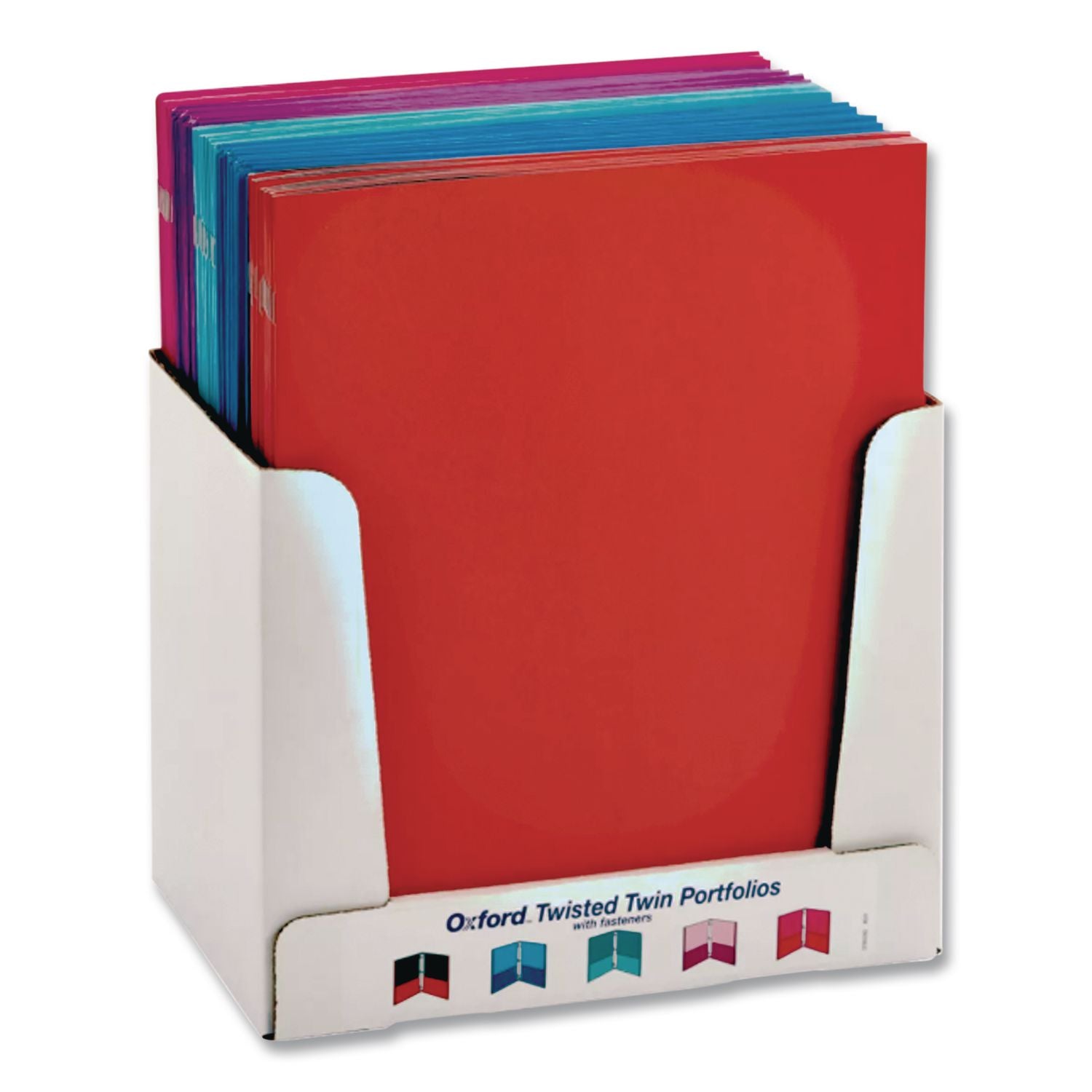 Twisted Twin Textured Pocket Folders, 100-Sheet Capacity, 11 x 8.5, Assorted Solid Colors, 10/Pack