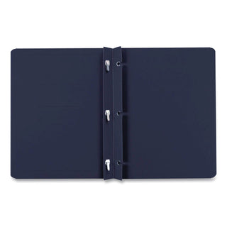 Title Panel and Border Front Report Cover, Three-Prong Fastener, 0.5" Capacity, Dark Blue/Dark Blue, 25/Box