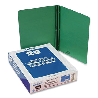 Title Panel and Border Front Report Cover, Three-Prong Fastener, 0.5" Capacity, 8.5 x 11, Assorted/Assorted, 25/Box