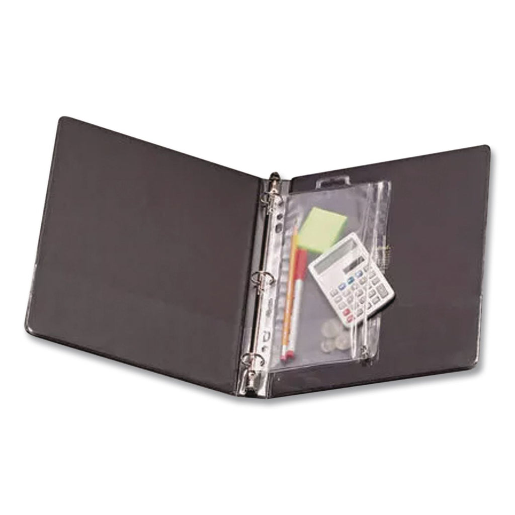 Zippered Ring Binder Pocket, 10.5 x 8, Clear