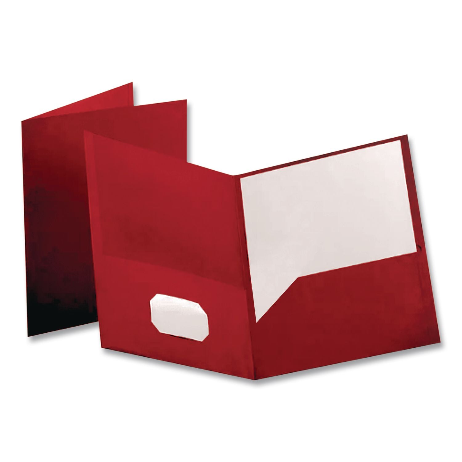 Poly Twin-Pocket Folder, 100-Sheet Capacity, 11 x 8.5, Opaque Red