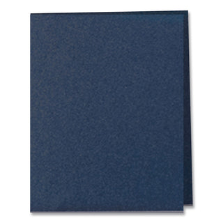 Poly Double Stuff Gusseted 2-Pocket Folder, 200-Sheet Capacity, 11 x 8.5, Navy