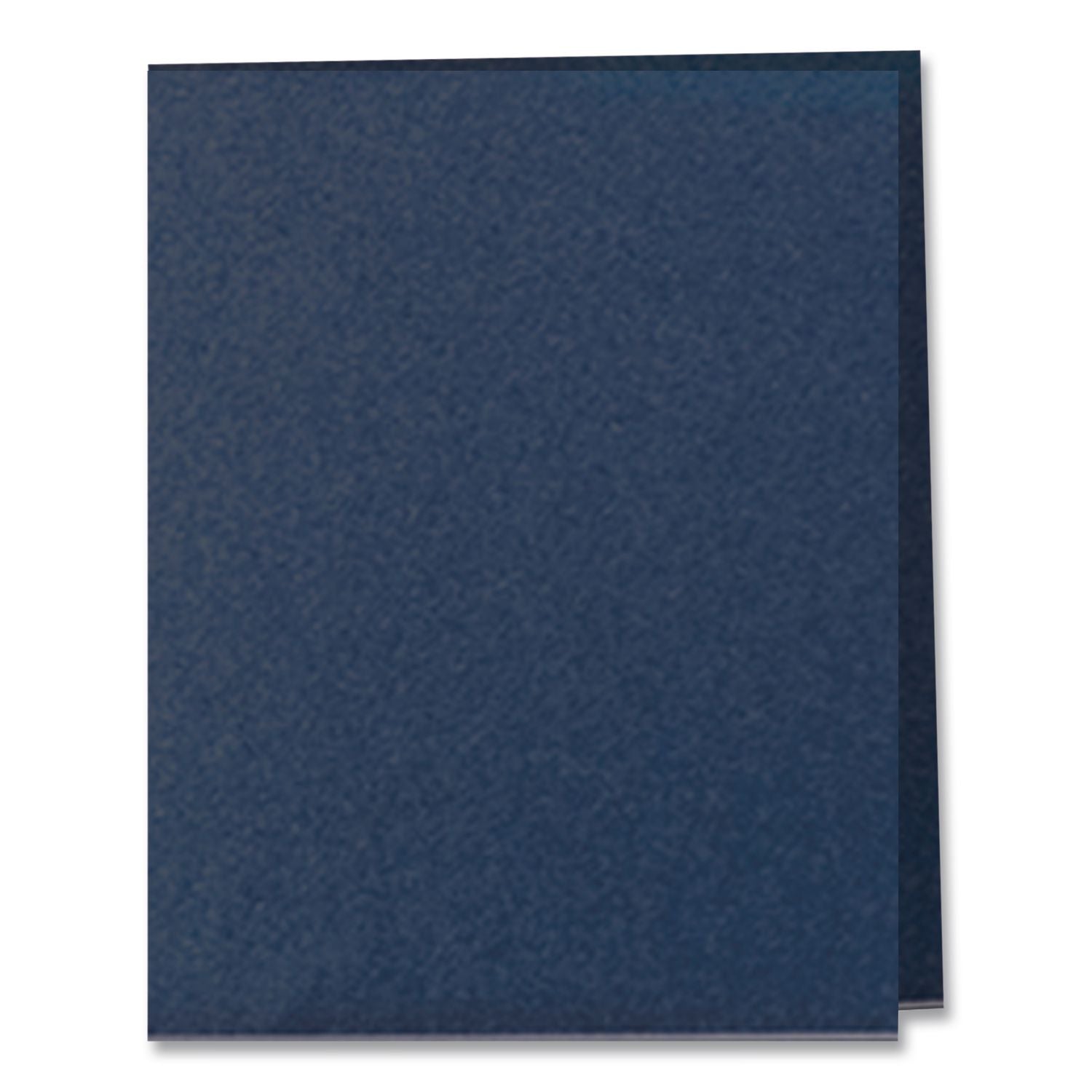 Twin-Pocket Folder, Embossed Leather Grain Paper, 0.5" Capacity, 11 x 8.5, Blue, 25/Box