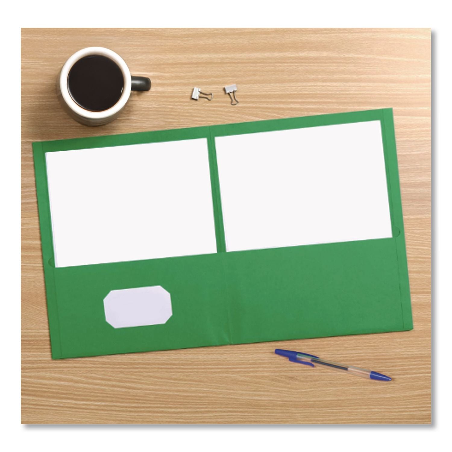 Twin-Pocket Folder, Embossed Leather Grain Paper, 0.5" Capacity, 11 x 8.5, Assorted Colors, 25/Box