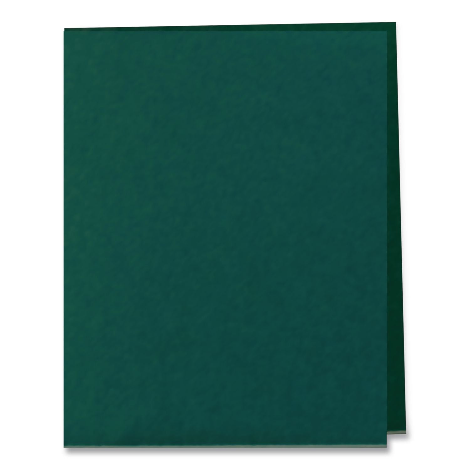 Twin-Pocket Folder, Embossed Leather Grain Paper, 0.5" Capacity, 11 x 8.5, Teal, 25/Box
