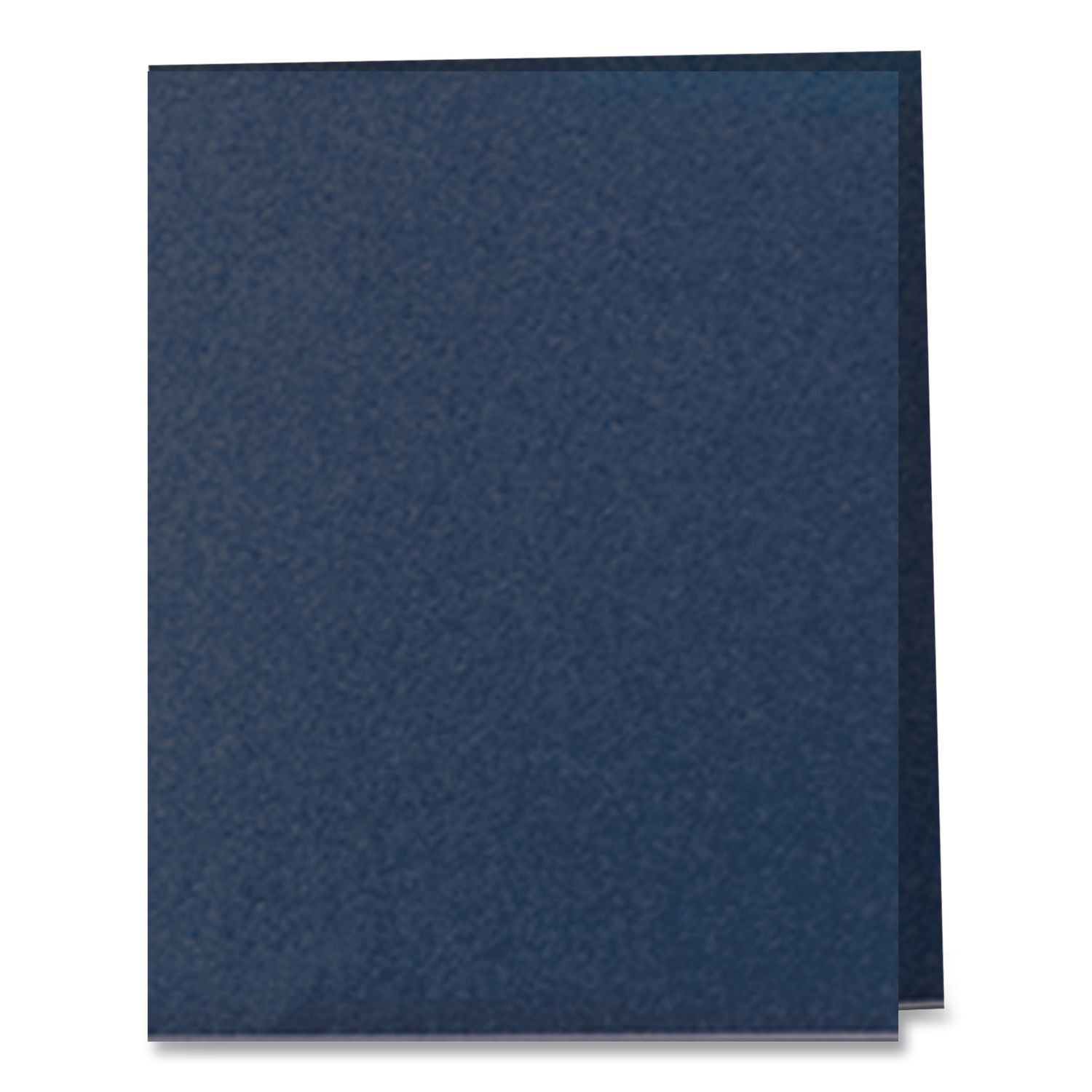 Leatherette Two Pocket Portfolio, 8.5 x 11, Blue/Blue, 10/Pack