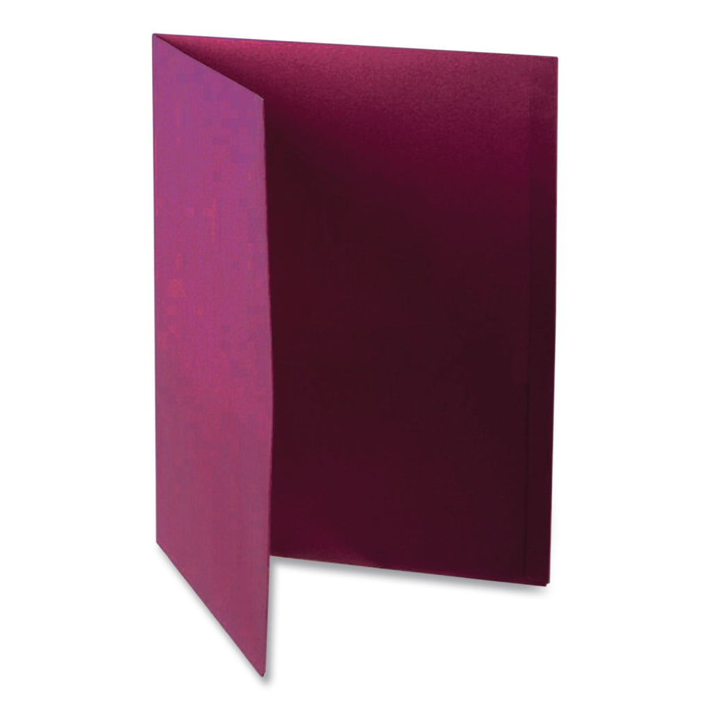 Twin-Pocket Folders with 3 Fasteners, 0.5" Capacity, 11 x 8.5, Burgundy, 25/Box