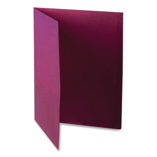 Twin-Pocket Folders with 3 Fasteners, 0.5" Capacity, 11 x 8.5, Burgundy, 25/Box