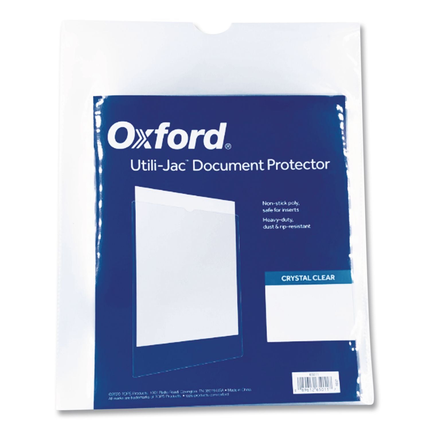 Utili-Jac Heavy-Duty Clear Plastic Envelopes, 8.5 x 11, Letter, 50/Box