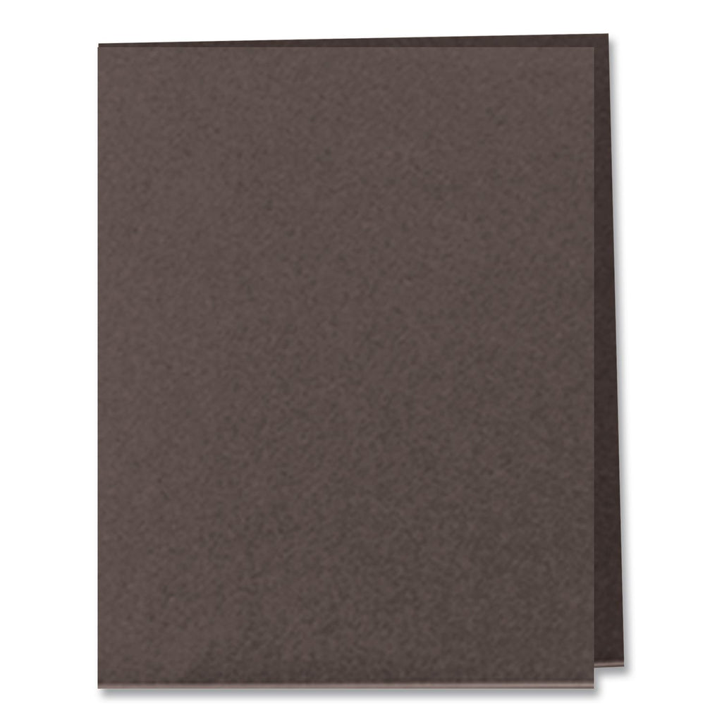Tri-Fold Folder w/3 Pockets, 150-Sheet Capacity, 11 x 8.5, Black, 20/Box