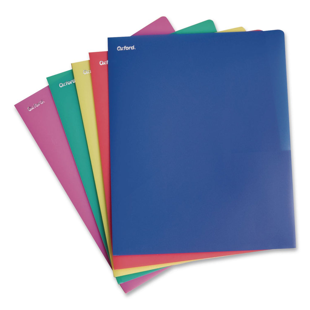 Fashion PolyPort Twin-Pocket Portfolio, Polypropylene, 11 x 8.5, Assorted, 25/Box