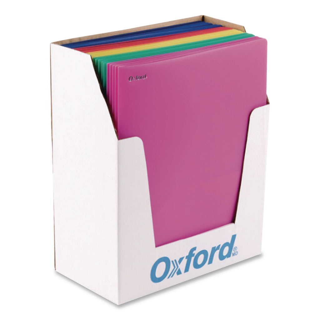Fashion PolyPort Twin-Pocket Portfolio, Polypropylene, 11 x 8.5, Assorted, 25/Box
