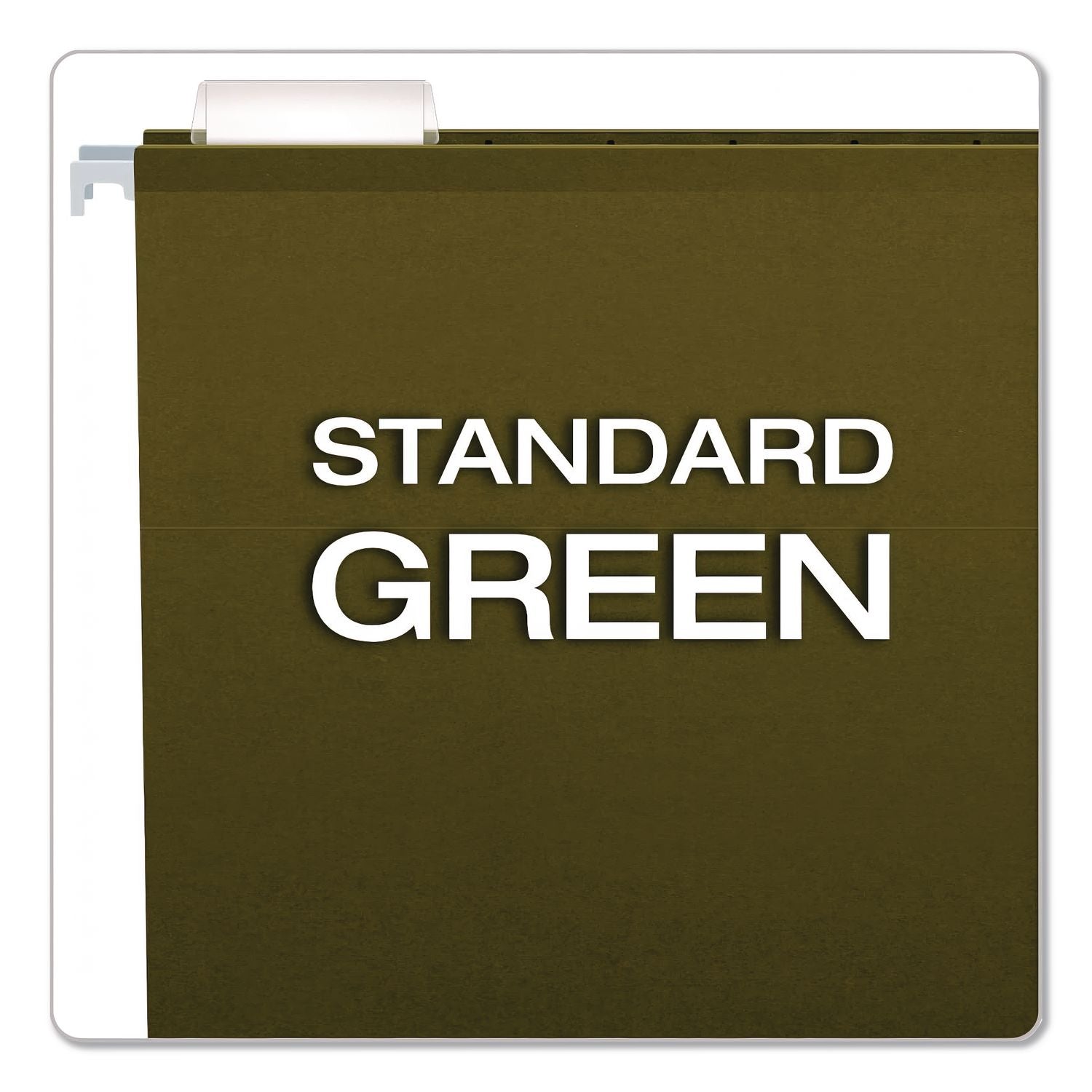 Earthwise by Pendaflex 100% Recycled Colored Hanging File Folders, Printable Inserts, Letter Size, 1/5-Cut Tabs, Green, 25/BX