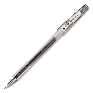 G-TEC-C Ultra Gel Pen, Stick, Extra-Fine 0.4 mm, Black Ink, Clear/Black Barrel, Dozen