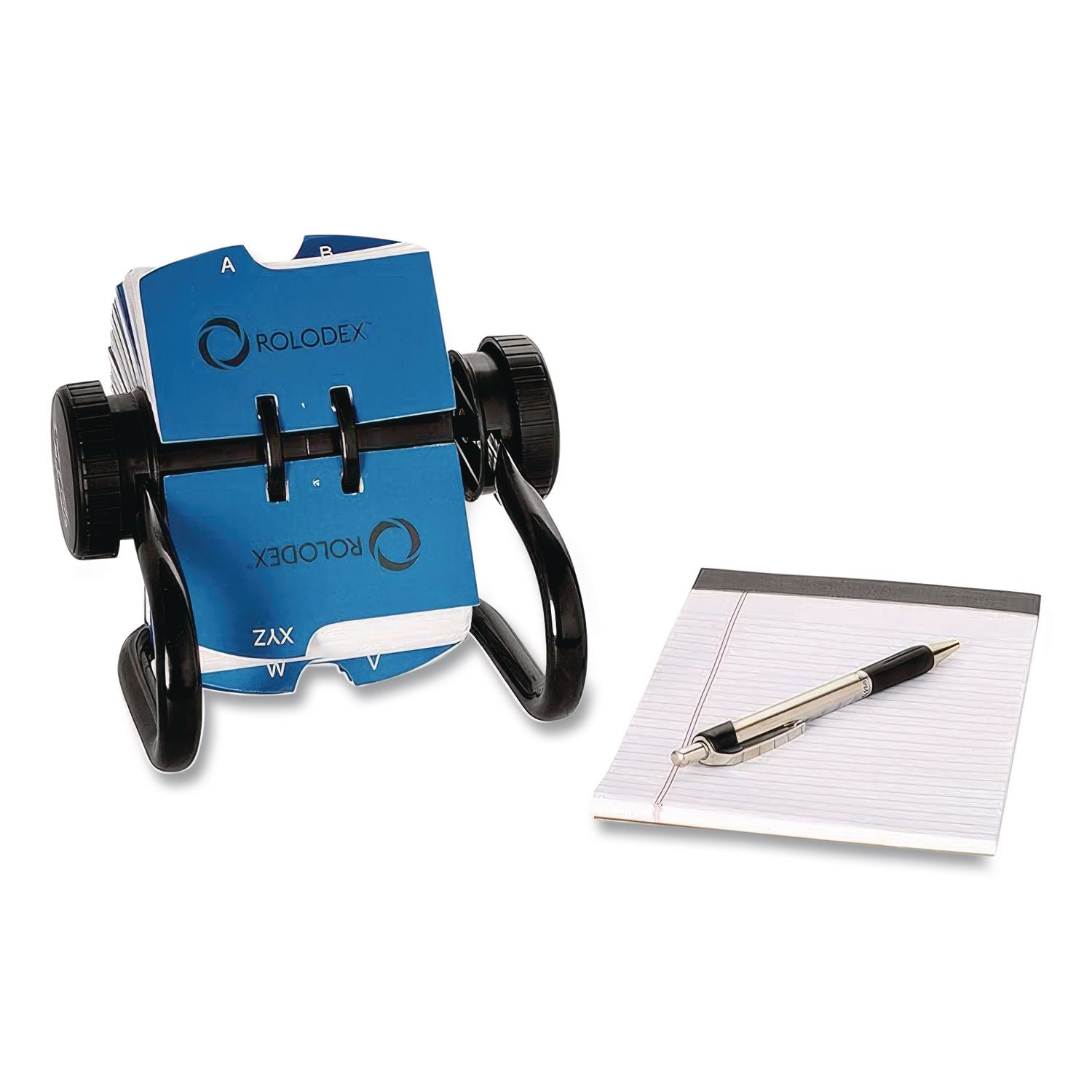 Open Rotary Card File, Holds 500 2.25 x 4 Cards, Black