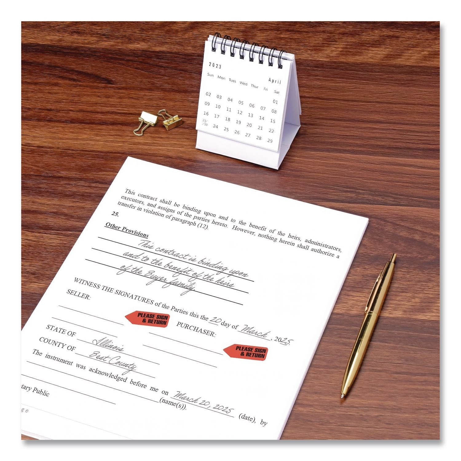 Arrow Message Page Flag Refills, "Please Sign and Return", Red, 120 Flags/Roll, 6 Rolls/Box