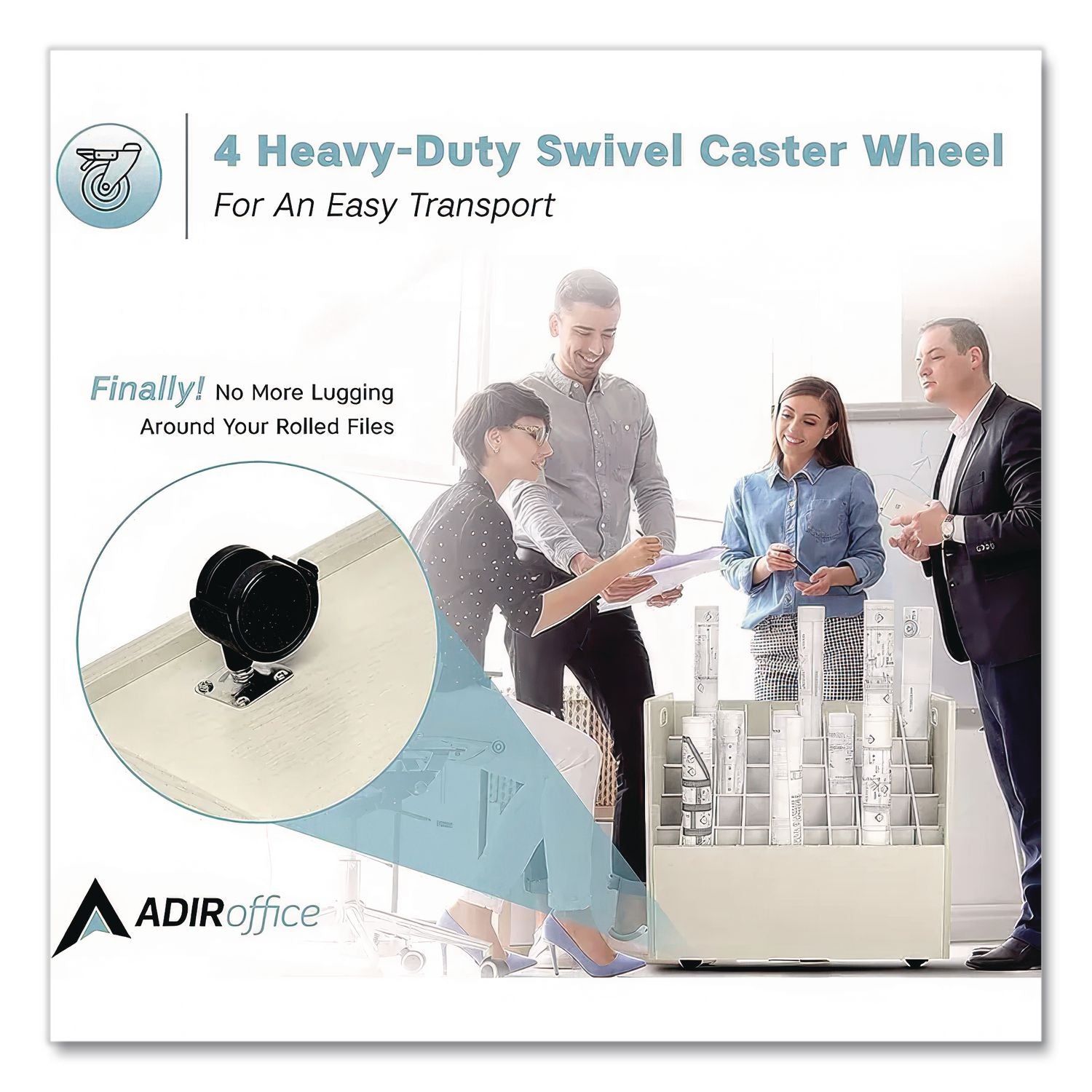 Laminate Mobile Roll Files, 50 Compartments, 30.25w x 15.75d x 29.25h, Putty