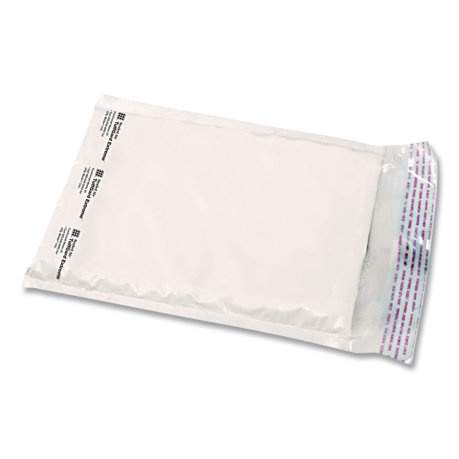 Jiffy TuffGard Extreme Self-Seal Mailer, #2, Barrier Bubble Air Cell Cushion, Self-Adhesive Closure, 8.5 x 12, White, 50/CT