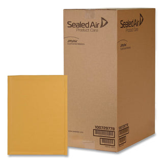 Jiffylite Self-Seal Bubble Mailer, #0, Barrier Bubble Air Cell Cushion, Self-Adhesive Closure, 6 x 10, Brown Kraft, 200/CT