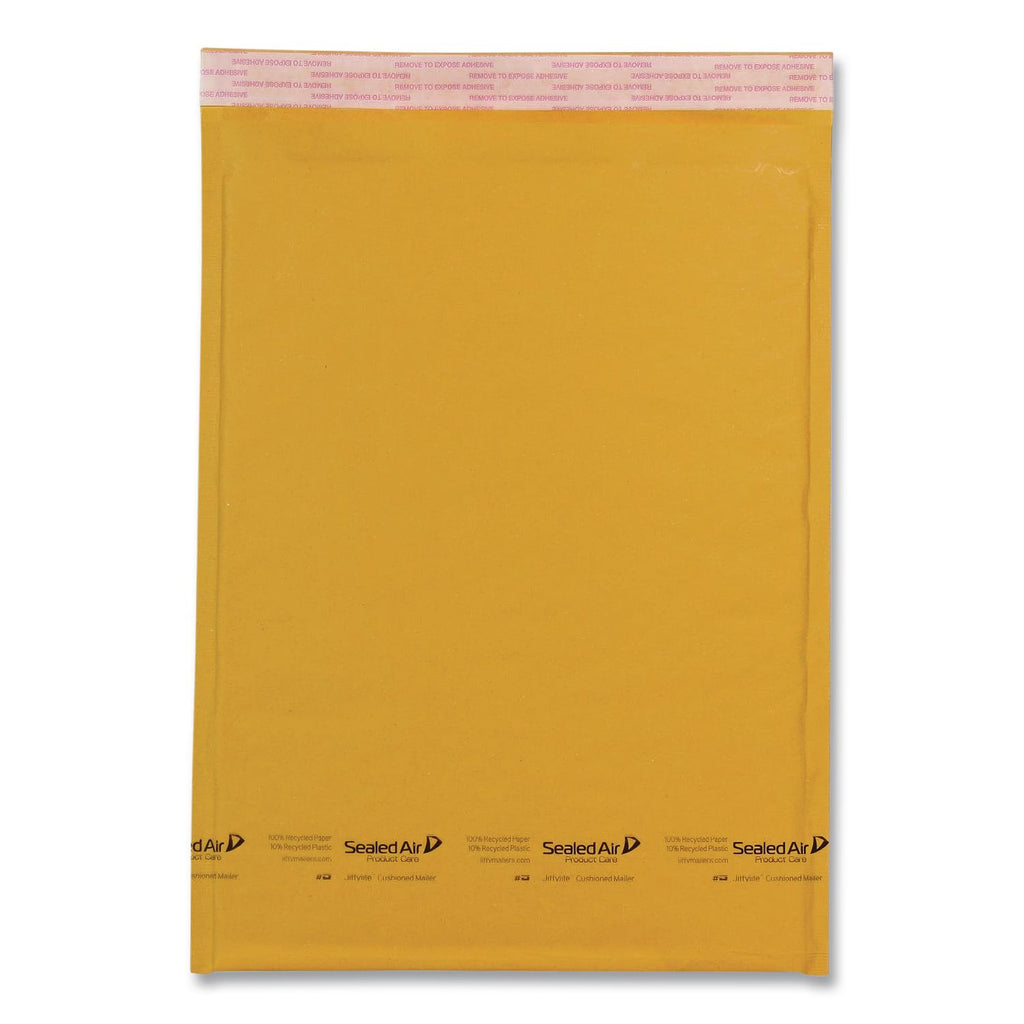 Jiffylite Self-Seal Bubble Mailer, #0, Barrier Bubble Air Cell Cushion, Self-Adhesive Closure, 6 x 10, Brown Kraft, 200/CT
